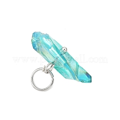 Pendentifs en pépites de cristal de quartz naturel teinté&nbsp;PALLOY-JF04582-01