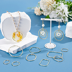 36 pièces 9 styles pendentifs en alliage à lunette ouverte&nbsp;FIND-UN0007-42LG
