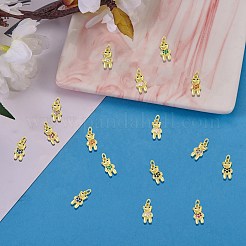 16 Stück 8 Farben Messing Micro Pave Zirkonia Anhänger&nbsp;KK-SZ0005-99