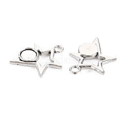 Pendente basi di cabochon in lega stile tibetano &nbsp;PALLOY-N160-029AS