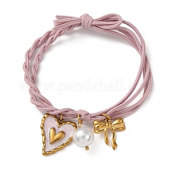 Bracelets à breloques en acier inoxydable 304&nbsp;BJEW-B170-01G-02