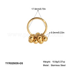 Anelli con perline in acciaio inossidabile 304 per donna&nbsp;QD5278-1