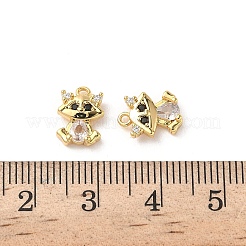Adornos de latón micropavé de circonia cúbica&nbsp;KK-D504-18G