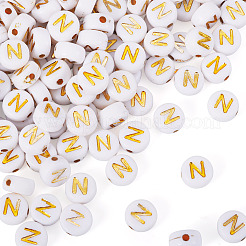 500 pièces de placage de perles acryliques&nbsp;PACR-TADJ0001-01N