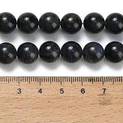 Brins de labradorite noirs naturels&nbsp;G-L642-B15-10mm