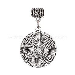 Tibetische Legierung europäische baumelnde Charms&nbsp;PALLOY-F267-001AS