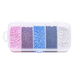 6000pcs 5 fäbige Glas Saatperlen&nbsp;SEED-YW0001-15A