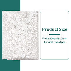 Elastischer Spitzenstoff aus Polyester mit Blumenmuster&nbsp;DIY-WH0504-179