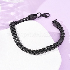 Braccialetti a catena cubana in acciaio inossidabile 304 per donne e uomini&nbsp;BJEW-F527-07EB