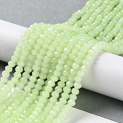 Perles de verre imitation jade cuites au four&nbsp;DGLA-A034-J4MM-A21