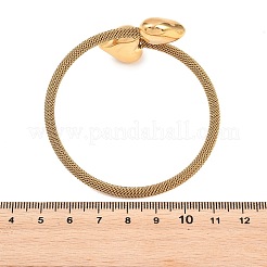 Armreifen aus Edelstahl 304 mit Netzkette für Damen&nbsp;BJEW-D460-05G
