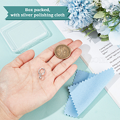 1 Stück: 925 Spring Gate-Ringe aus Sterlingsilber&nbsp;STER-BC0004-28P