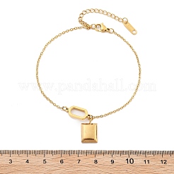 304 Edelstahl-Kabelketten-Charm-Armbänder für Damen&nbsp;BJEW-U021-11G