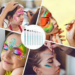 10 Stück Nylon-Künstler-Aquarellmal-Make-up-Pinselset&nbsp;MRMJ-WH0087-46