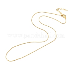 Collier gourmette en laiton pour hommes femmes&nbsp;NJEW-G029-01G