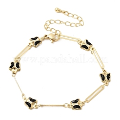 Armband aus Messing mit Zirkonia-Gliedern für Damen&nbsp;BJEW-K298-03G