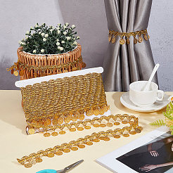 Polyester-Blumen-Pailletten-Spitzenband&nbsp;OCOR-WH20013-038
