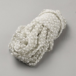 Garniture en dentelle d'organza de polyester&nbsp;OCOR-WH0082-187B