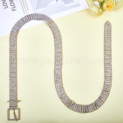 Legierung voller Kristall Strass 5-reihige Kettengürtel&nbsp;AJEW-WH20019-49P