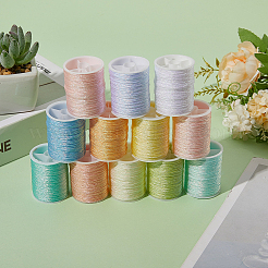 12 Rolle 12 Farben Metallic-Nähgarn&nbsp;OCOR-CY0002-02A