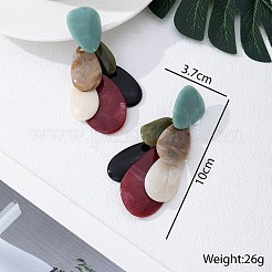 Pendientes colgantes de resina para mujer&nbsp;WGCC9D4-01