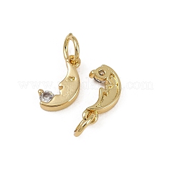 Pendentifs avec zircon cubiques à micro-pavés en laiton&nbsp;KK-Z120-07G-03