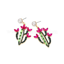 Legierung Rhinestone baumeln Ohrstecker&nbsp;FS-WG80587-01