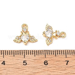 Pendentifs avec zircon cubiques à micro-pavés en laiton&nbsp;KK-A259-13G