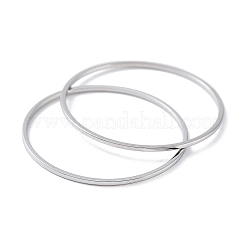 Anillos de banda lisa de acero inoxidable 304 que no se deslustran&nbsp;RJEW-G298-04P