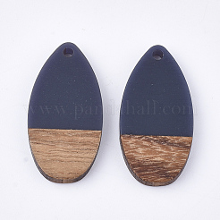 Pendentifs en bois de résine et de noyer&nbsp;X-RESI-S358-16J
