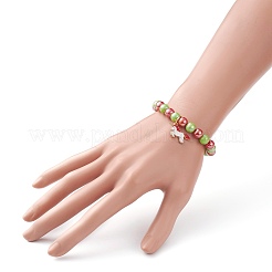 Stretch-Armband aus blickdichten Acrylperlen für Kinder&nbsp;BJEW-JB06498