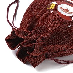 Aufbewahrungsbeutel aus Jutegewebe mit Weihnachtsmotiv&nbsp;ABAG-F010-01B-07