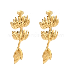 Pendientes de botón de acero inoxidable 304&nbsp;EJEW-R021-07G-03