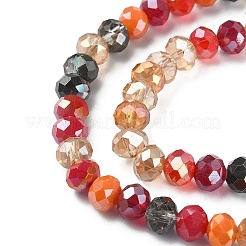 Chapelets de perles en verre électroplaqué&nbsp;EGLA-YW0002-D06