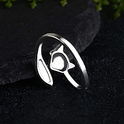 Raccoon 925 Sterling Silber Emaille verstellbare Manschettenringe für Frauen&nbsp;FS-WGC41E1-01