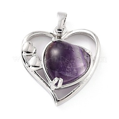Pendentifs en améthyste naturelle&nbsp;G-C236-01B-P-RS