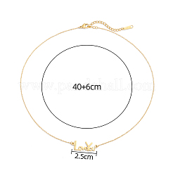 Collier pendentif à maillons gourmette en acier inoxydable 304&nbsp;OY002-39G
