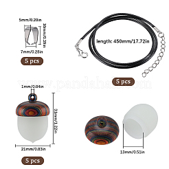 DIY-Set zur Herstellung einer Halskette mit Eichel-Medaillon&nbsp;WOOD-SC0001-60