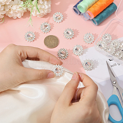 16 Stück Legierungs-Strass-Ösenknöpfe&nbsp;BUTT-MA0001-07