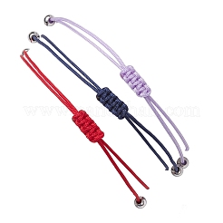 3 pz costellazioni regolabile in nylon intrecciato braccialetti di perline per donne e uomini&nbsp;BJEW-JB11325-10