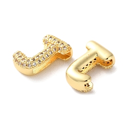 Placage en rack laiton micro pave breloques à glissière en zircone cubique&nbsp;KK-C084-34G-J