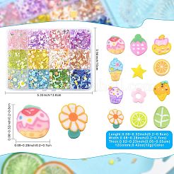 144 g 12 Farben handgefertigte Polymer Clay Cabochons und Kunststoffperlen für die Herstellung von DIY-Schmuckstücken&nbsp;CLAY-FS0001-47