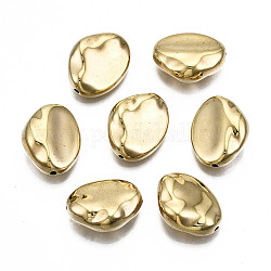 Ccb Kunststoff-Perlen, Oval, golden, 16.5x13x6 mm, Bohrung: 1.2 mm, ca. 610 Stk. / 500 g