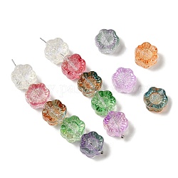 Perle di vetro elettrodeposte, girasole, per fare gioielli, colore misto, 12.5x11.5x6mm, Foro: 1 mm