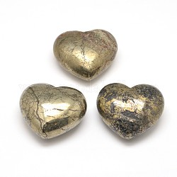 Натуральный пирит сердце пальмового камня, карманный камень для медитации баланса энергии, 40x45x23 мм
