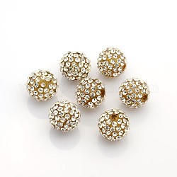 Abalorios de resina de Diamante de imitación, Grado A, redondo, cristal, 12mm, agujero: 2 mm