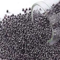 TOHO Round Seed Beads, Japanese Seed Beads, (1064) Concord Grape Lined Crystal Luster, 11/0, 2.2mm, Hole: 0.8mm, about 5555pcs/50g