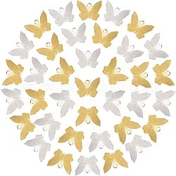 Nbeads 160 pz 2 colori farfalla charms, ciondoli animali in filigrana di ottone per gioielli fai da te collana bracciale