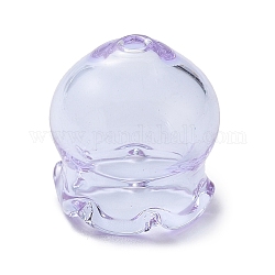 Конус из стеклянных бусин в виде медузы, для изготовления колокольчиков, лаванда, 16x15x15.5 мм, отверстие : 2.3 мм