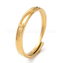 Placcatura ionica (ip) 304 anelli regolabili ad ala cava in acciaio inossidabile, oro, diametro interno: 18.5mm